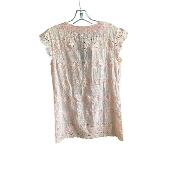 Calypso St. Barth Rondinara Pink Eyelet Embroidered Mini Dresss. Size Small. - Picture 6 of 11